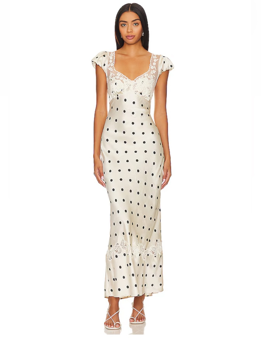 Revolve Free People Butterfly Babe Midi Dress in Tea Combo
